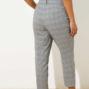 LOFT Plus Plaid Slim Pencil Pant